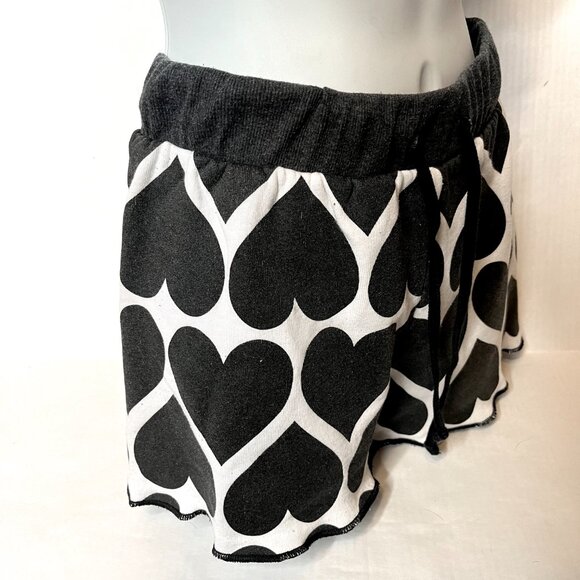 Heart Sweatpants Shorts Size Small Cotton Pants Festival Handmade Upcycled Flow - Picture 7 of 12